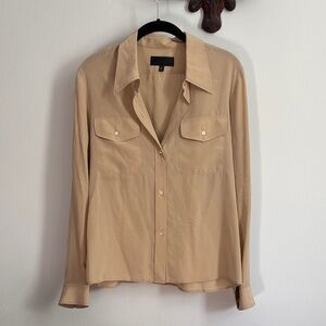 Nili Lotan Tan Button Down Shirt